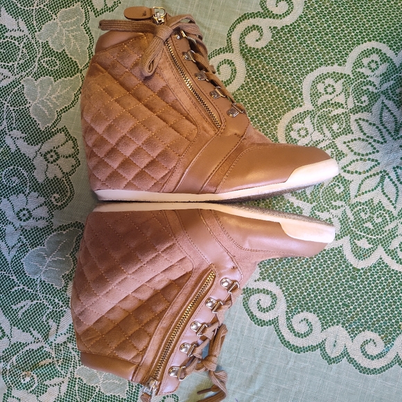 Women's forever 21 brown leather boots size 9 - Picture 4 of 8